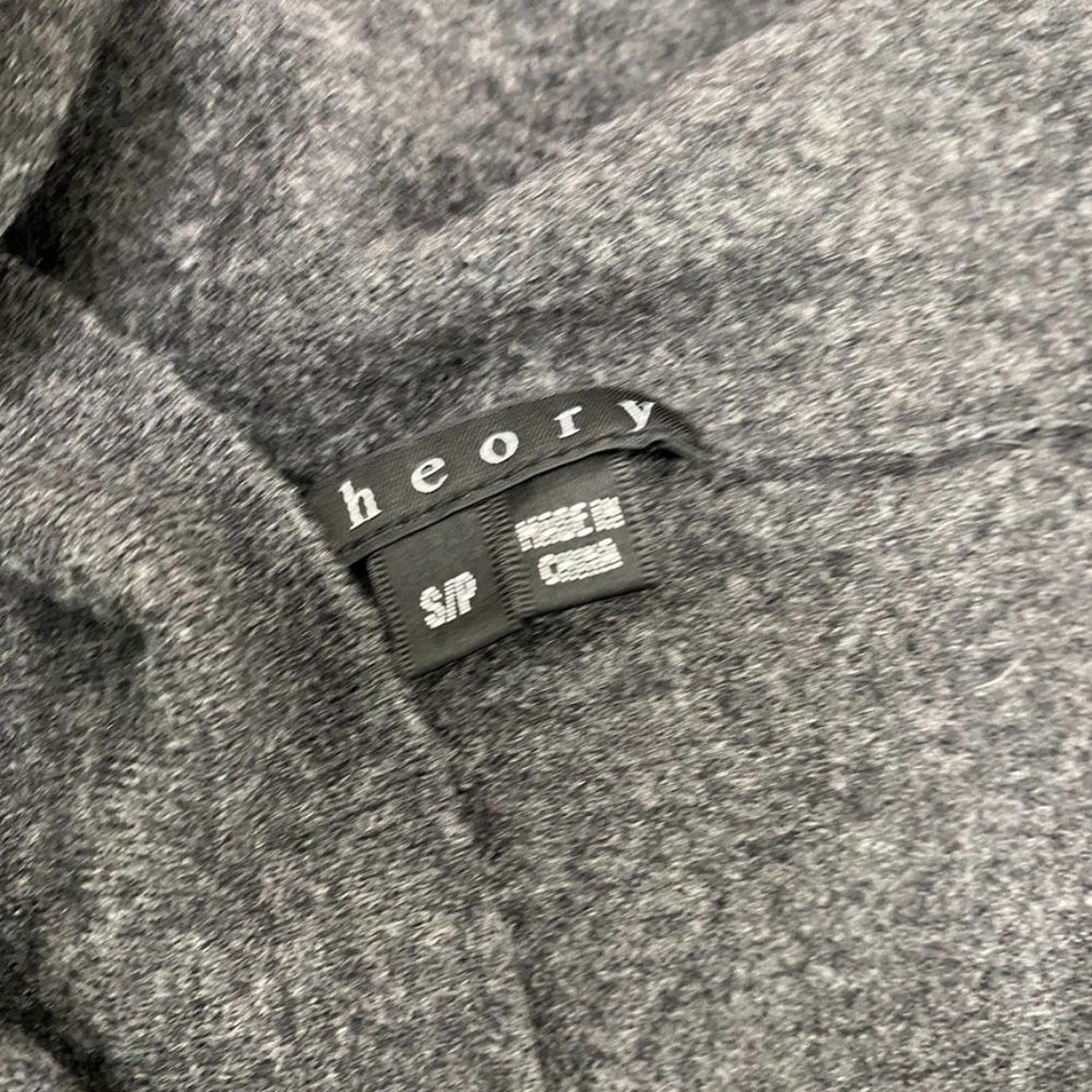 Theory Gray Wool Open Cardigan Size Small - Picture 2 of 6